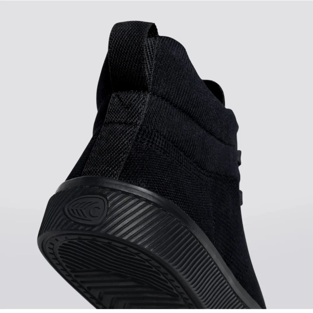 NIB CARIUMA IBI HIGH TOP ALL BLACK KNIT SNEAKER 12 MEN 13.5 WOMENS - Picture 4 of 12